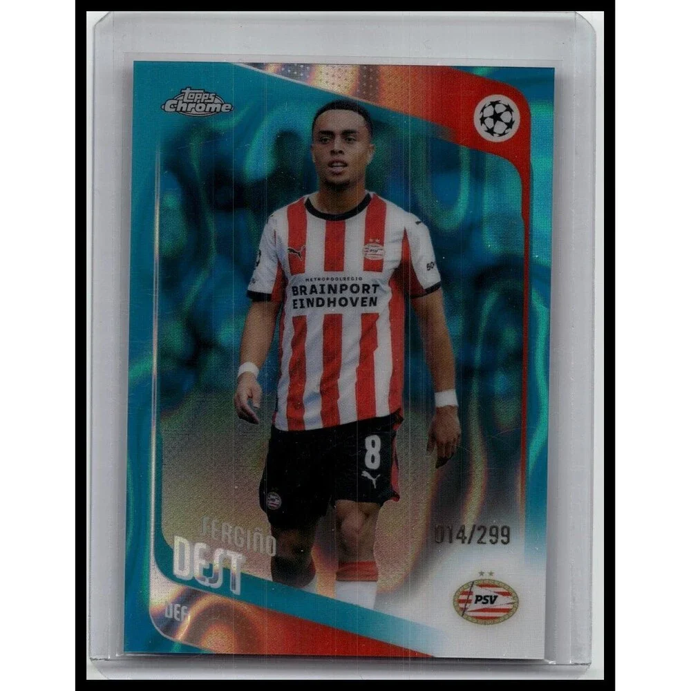 2025-26 Topps Chrome UEFA Sergiño Dest #169 PSV Eindhoven Pink Refractor #/250